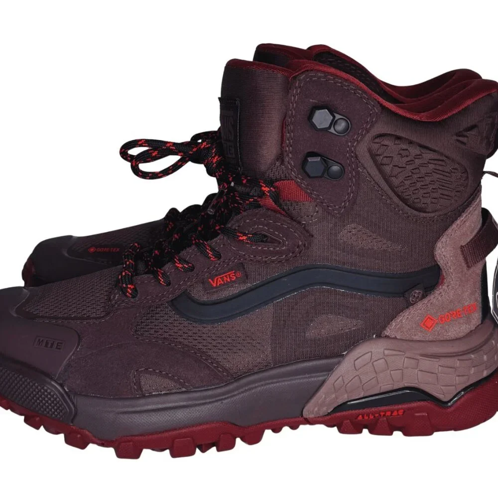 VANS MTE Crestline Gore-Tex Red Unisex Womens 8/Mens 6.5 Waterproof Boots 500264 - Picture 5 of 9